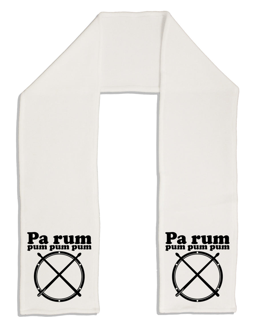 Pa Rum Pum Pum Pum BnW Adult Fleece 64&#x22; Scarf-TooLoud-White-One-Size-Adult-Davson Sales