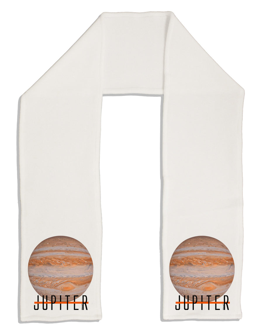 Planet Jupiter Earth Text Adult Fleece 64" Scarf-TooLoud-White-One-Size-Adult-Davson Sales