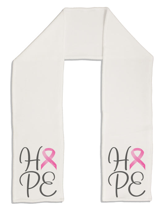 Hope - Breast Cancer Awareness Ribbon Adult Fleece 64&#x22; Scarf-TooLoud-White-One-Size-Adult-Davson Sales