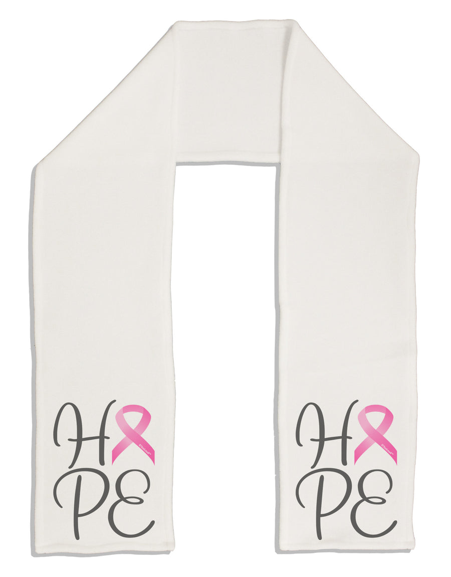 Hope - Breast Cancer Awareness Ribbon Adult Fleece 64&#x22; Scarf-TooLoud-White-One-Size-Adult-Davson Sales