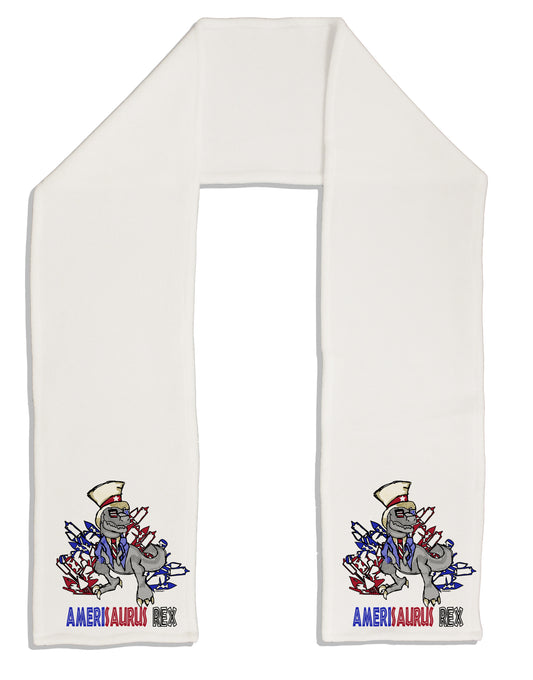 TooLoud AMERISAURUS REX Adult Fleece 64 Inch Scarf-Scarves-TooLoud-White-One-Size-Adult-Davson Sales