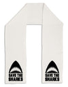 Save The Sharks Adult Fleece 64&#x22; Scarf-TooLoud-White-One-Size-Adult-Davson Sales