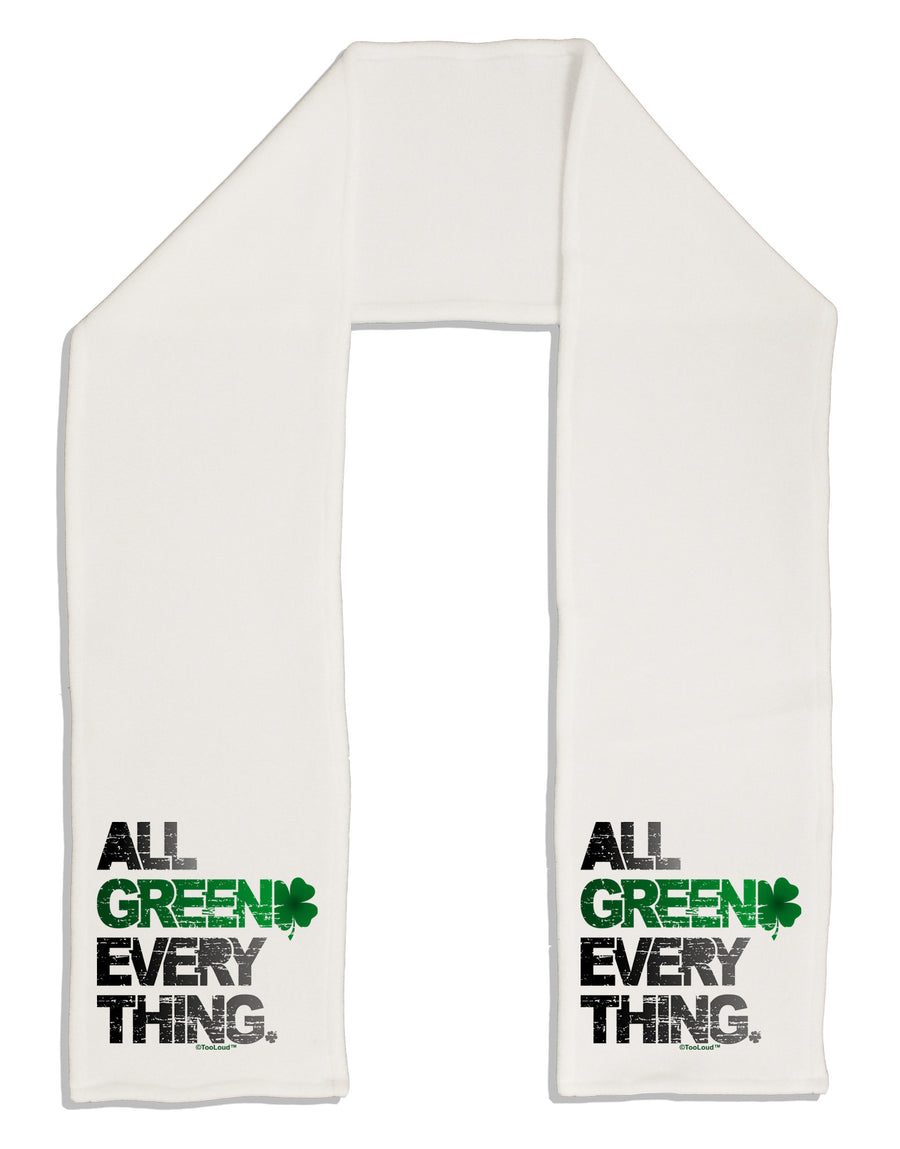 All Green Everything Distressed Adult Fleece 64&#x22; Scarf-TooLoud-White-One-Size-Adult-Davson Sales