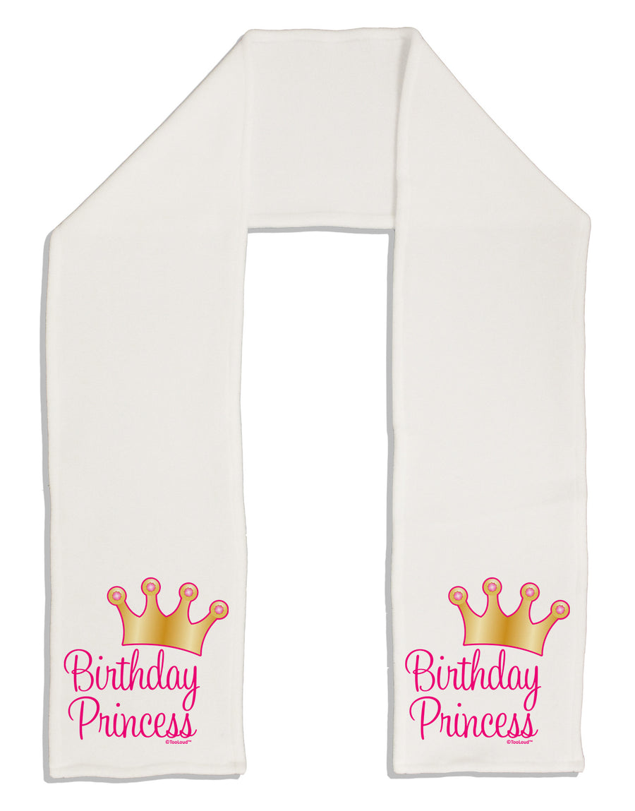 Birthday Princess - Tiara Adult Fleece 64&#x22; Scarf by TooLoud-TooLoud-White-One-Size-Adult-Davson Sales