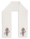 Cute Robot Female Adult Fleece 64&#x22; Scarf-TooLoud-White-One-Size-Adult-Davson Sales