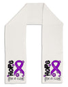 Hope for a Cure - Purple Ribbon Alzheimers Disease - Flowers Adult Fleece 64&#x22; Scarf