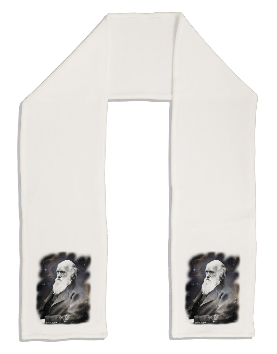 Charles Darwin In Space Adult Fleece 64&#x22; Scarf by TooLoud-TooLoud-White-One-Size-Adult-Davson Sales