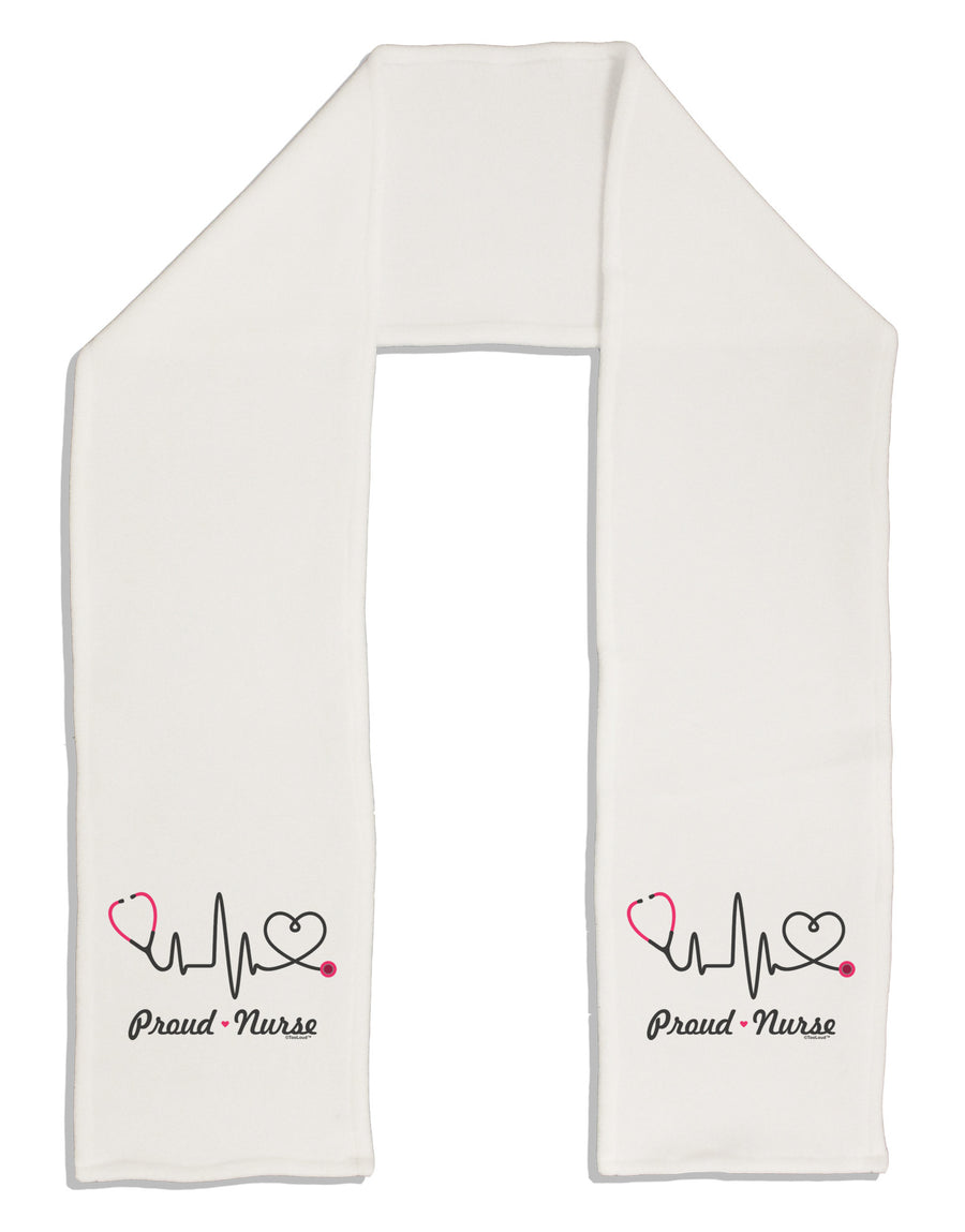Stethoscope Heartbeat Text Adult Fleece 64" Scarf-TooLoud-White-One-Size-Adult-Davson Sales