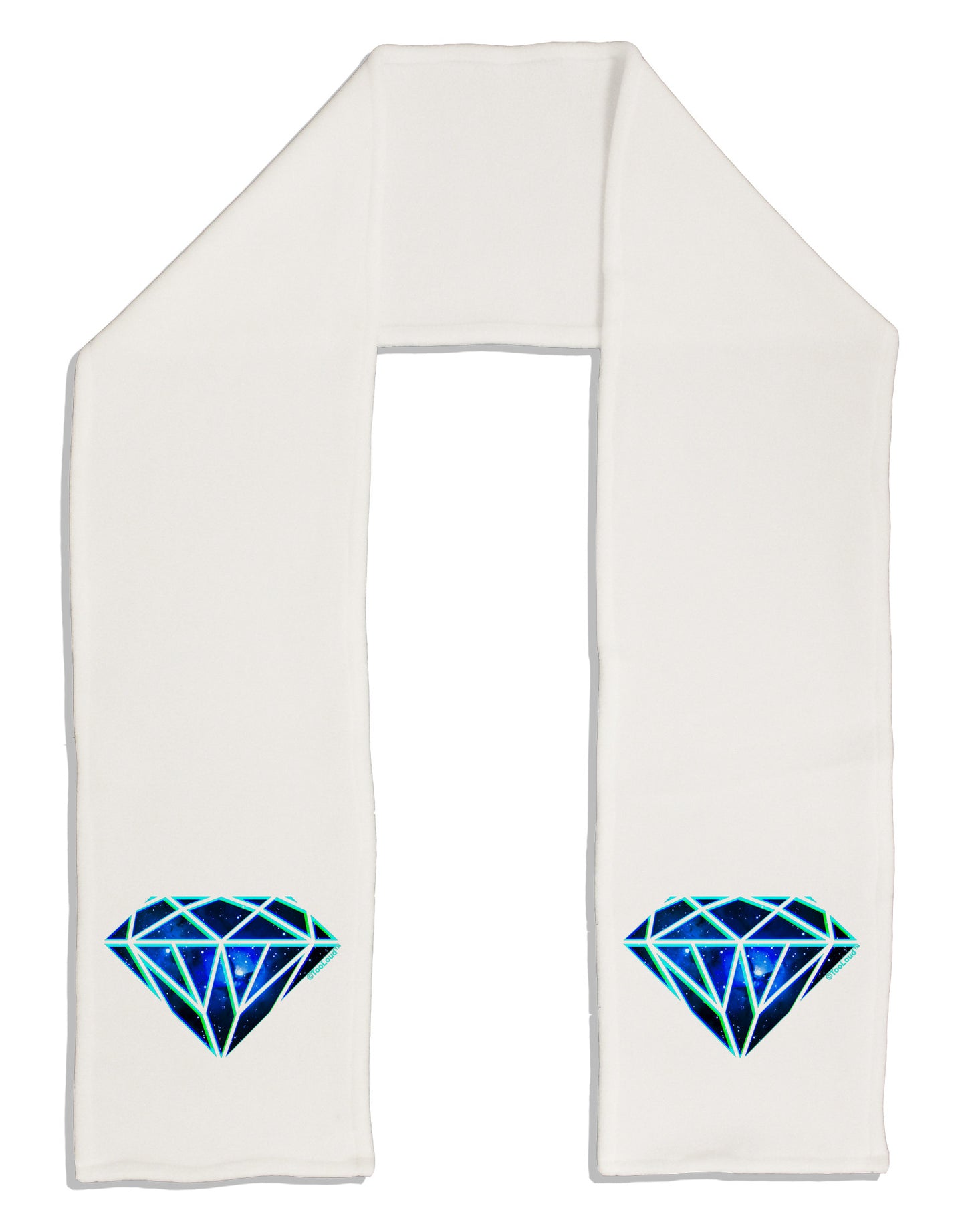 Space Diamond Adult Fleece 64&#x22; Scarf-TooLoud-White-One-Size-Adult-Davson Sales