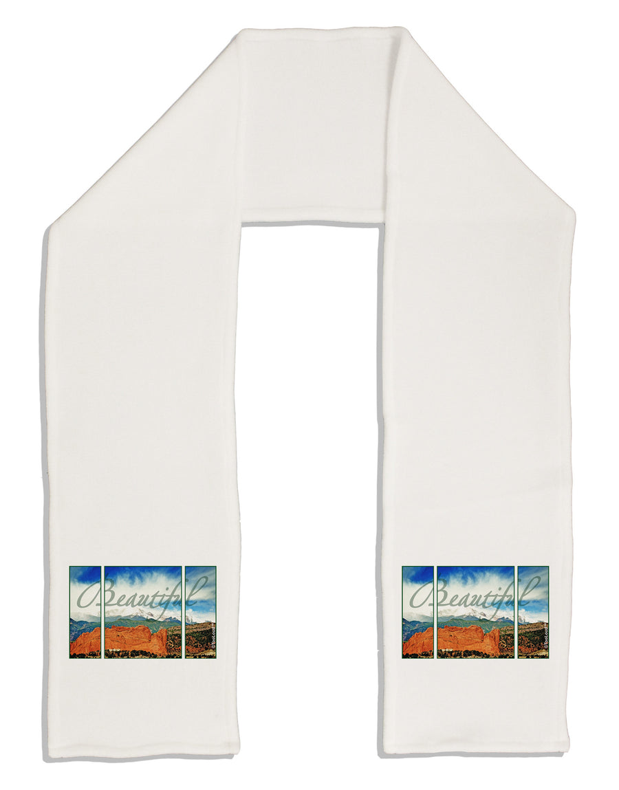 CO Beautiful View Text Adult Fleece 64&#x22; Scarf-TooLoud-White-One-Size-Adult-Davson Sales