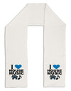 I Love House Blue Adult Fleece 64&#x22; Scarf-TooLoud-White-One-Size-Adult-Davson Sales