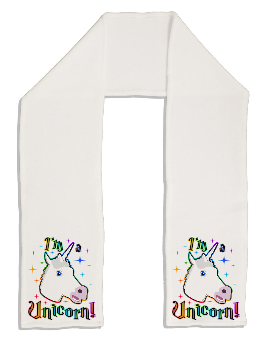 I'm a Unicorn Adult Fleece 64&#x22; Scarf-TooLoud-White-One-Size-Adult-Davson Sales