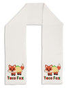 Cute Taco Fox Text Adult Fleece 64&#x22; Scarf-TooLoud-White-One-Size-Adult-Davson Sales