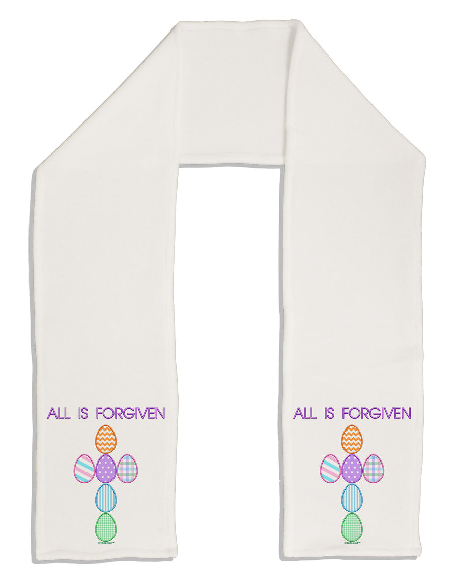 All is forgiven Cross Faux Applique Adult Fleece 64&#x22; Scarf-TooLoud-White-One-Size-Adult-Davson Sales