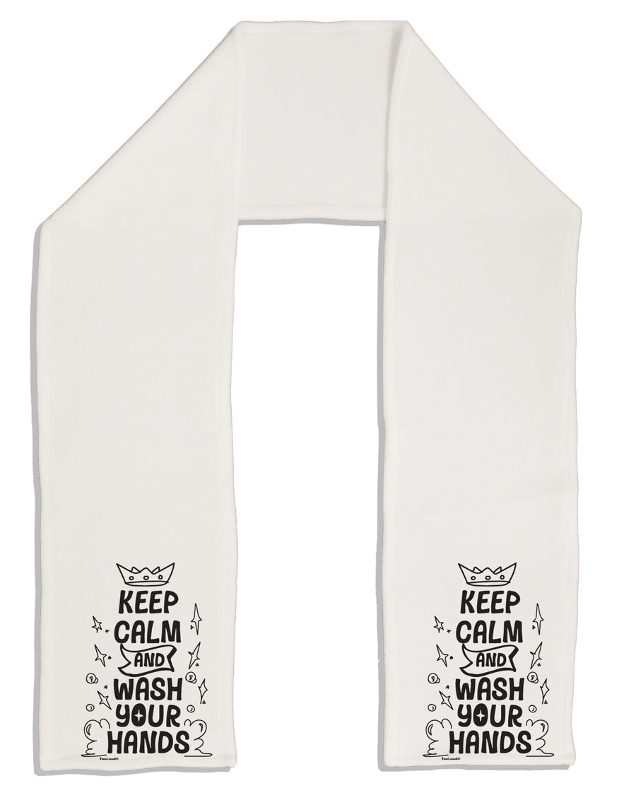 Keep Calm and Wash Your Hands Adult Fleece 64 Inch Scarf-Scarves-TooLoud-White-One-Size-Adult-Davson Sales