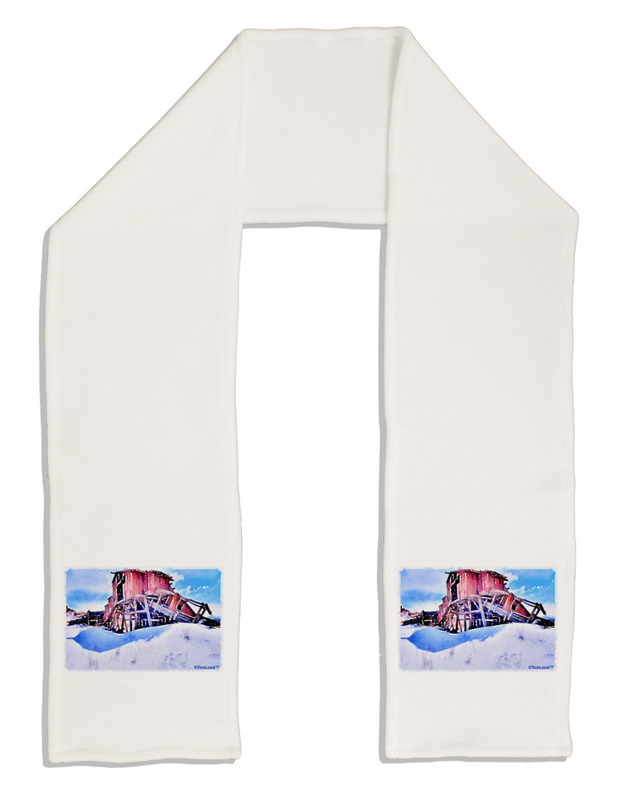 TooLoud Victor Mines Colorado Watercolor Adult Fleece 64&#x22; Scarf-TooLoud-White-One-Size-Adult-Davson Sales