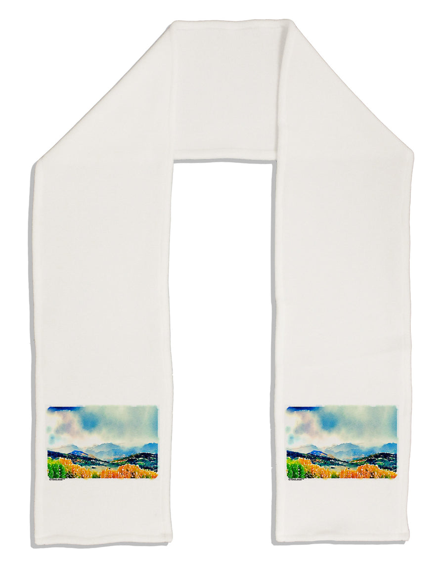 Colorado Mountain Scene Adult Fleece 64&#x22; Scarf-TooLoud-White-One-Size-Adult-Davson Sales