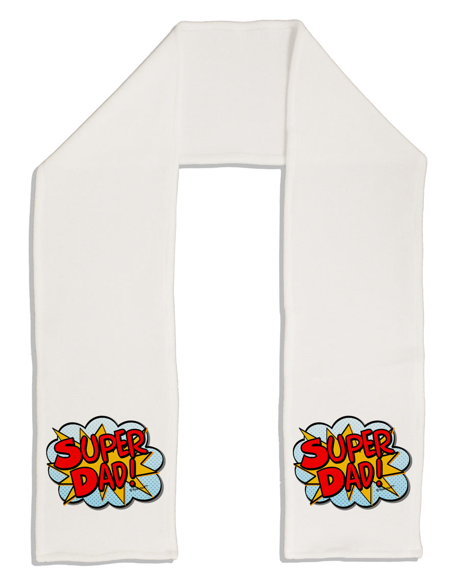 Super Dad - Superhero Comic Style Adult Fleece 64&#x22; Scarf-TooLoud-White-One-Size-Adult-Davson Sales