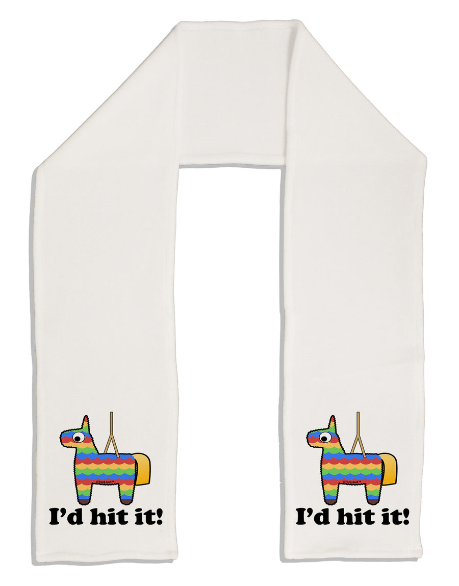 I'd Hit it - Funny Pinata Design Adult Fleece 64" Scarf-TooLoud-White-One-Size-Adult-Davson Sales