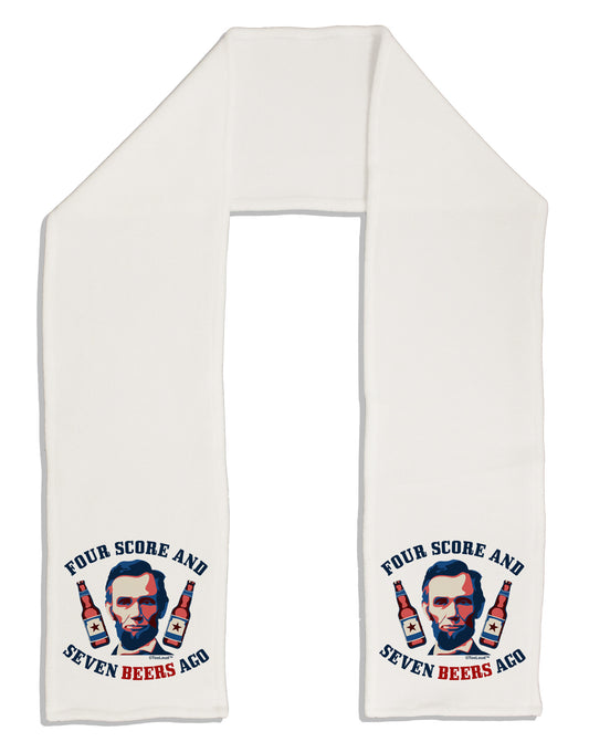 Seven Beers Ago - Lincoln Adult Fleece 64&#x22; Scarf-TooLoud-White-One-Size-Adult-Davson Sales