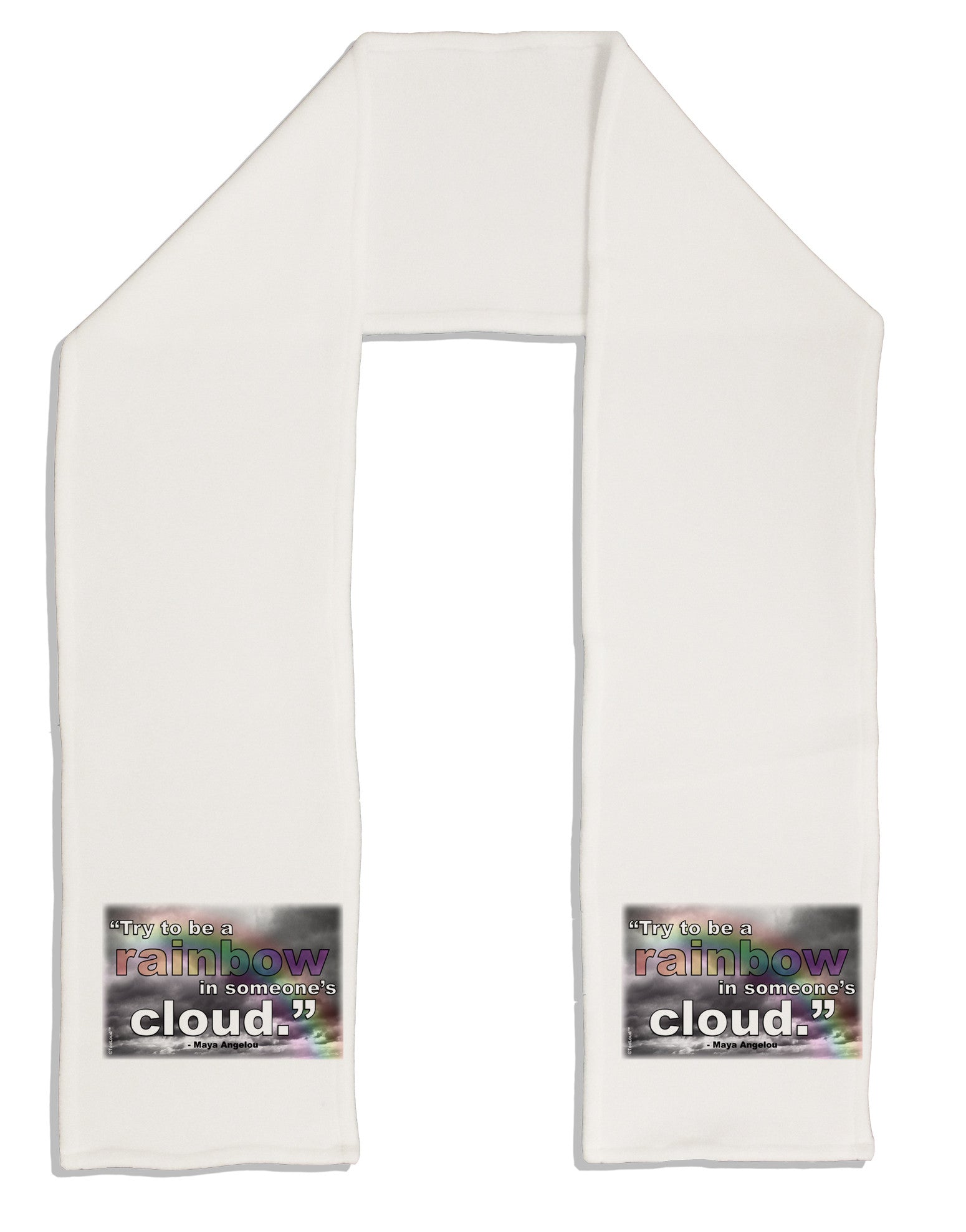 Rainbow in Cloud M Angelou Adult Fleece 64&#x22; Scarf by TooLoud-TooLoud-White-One-Size-Adult-Davson Sales