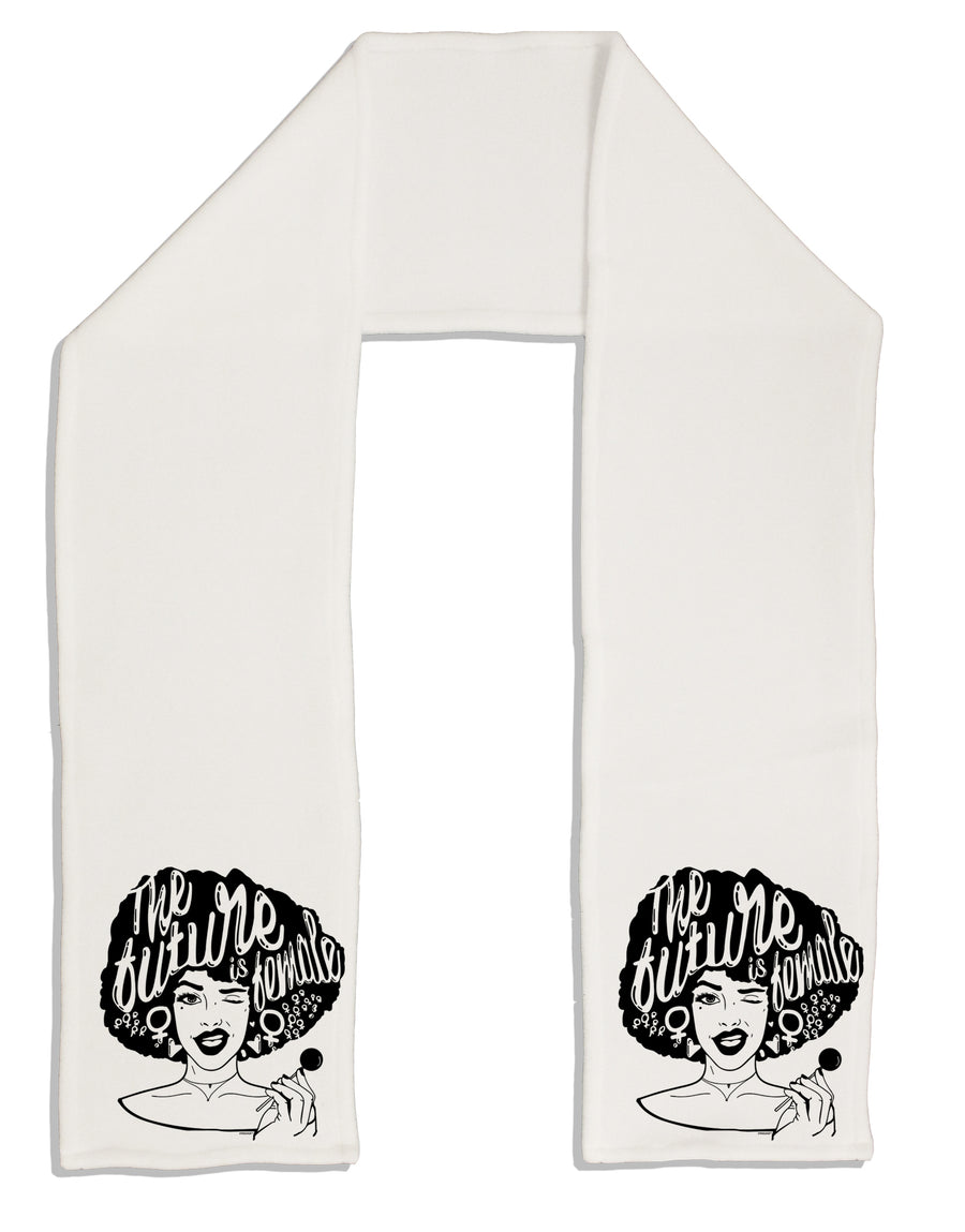 TooLoud The Future Is Female Adult Fleece 64 Inch Scarf-Scarves-TooLoud-White-One-Size-Adult-Davson Sales