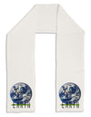 Planet Earth Text Adult Fleece 64" Scarf-TooLoud-White-One-Size-Adult-Davson Sales