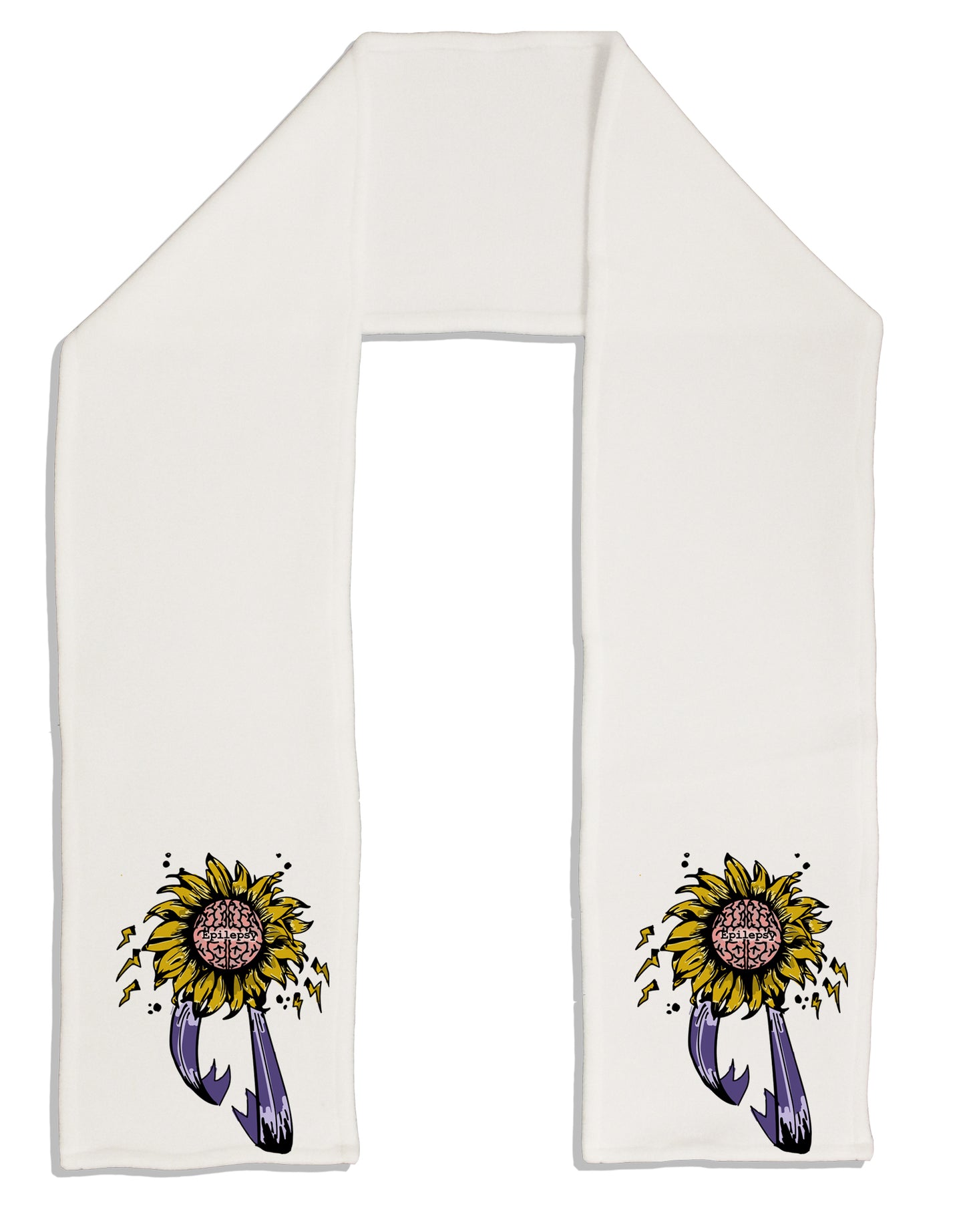 Epilepsy Awareness Adult Fleece 64 Inch Scarf-Scarves-TooLoud-White-One-Size-Adult-Davson Sales
