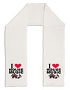 I Love House Pink Adult Fleece 64&#x22; Scarf-TooLoud-White-One-Size-Adult-Davson Sales