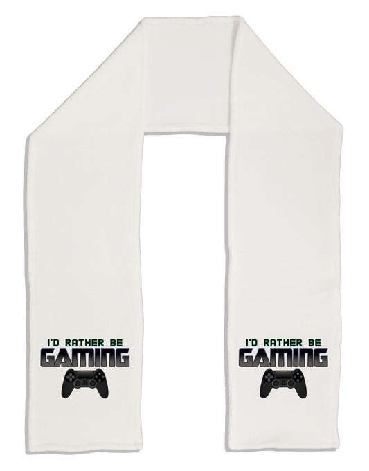 I'd Rather Be Gaming Adult Fleece 64&#x22; Scarf-TooLoud-White-One-Size-Adult-Davson Sales