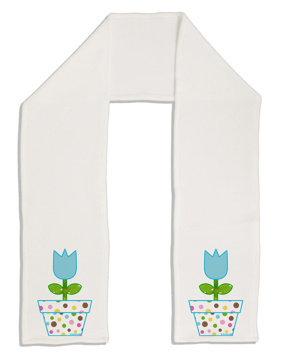 Easter Tulip Design - Blue Adult Fleece 64&#x22; Scarf by TooLoud-TooLoud-White-One-Size-Adult-Davson Sales