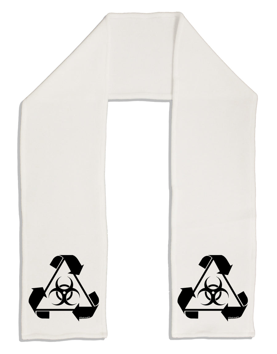 Recycle Biohazard Sign Black and White Adult Fleece 64&#x22; Scarf by TooLoud-TooLoud-White-One-Size-Adult-Davson Sales