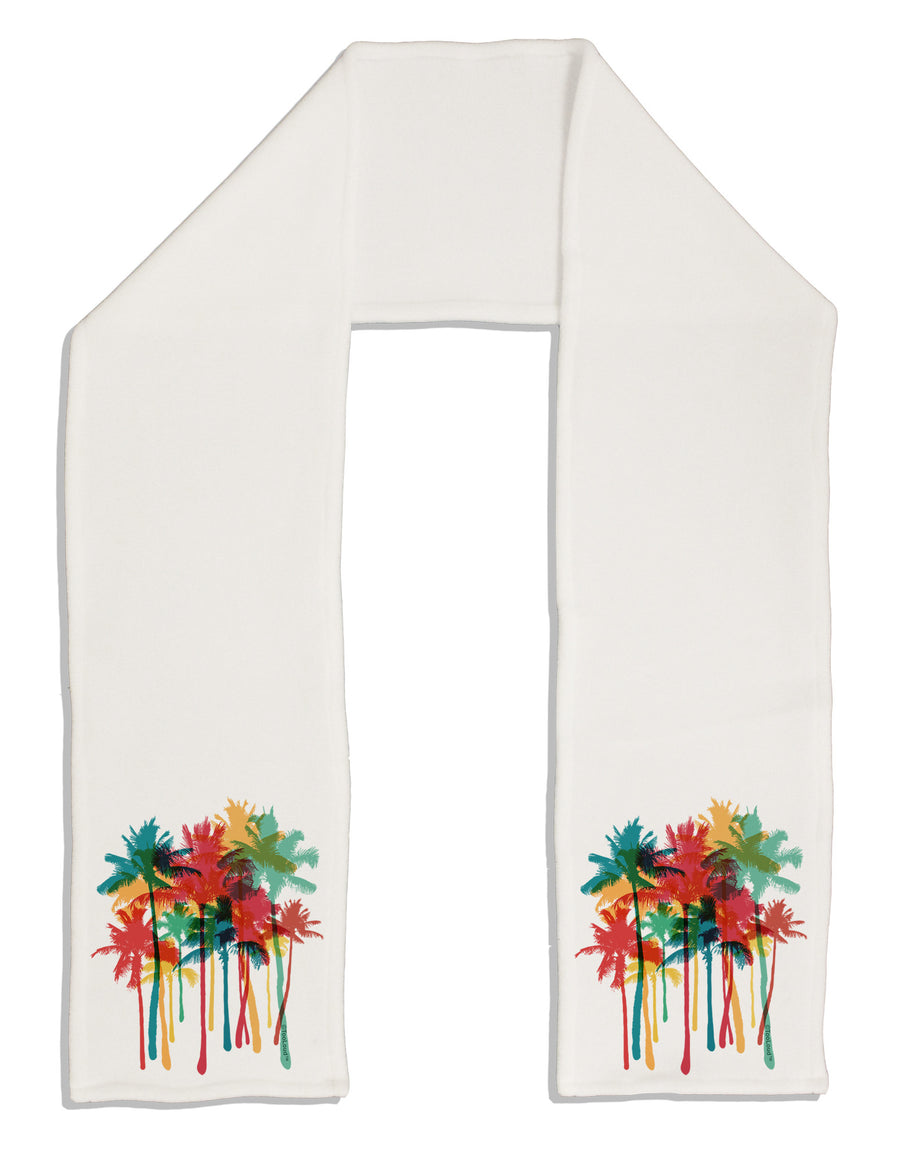 Paint Splash Palm Trees Adult Fleece 64&#x22; Scarf-TooLoud-White-One-Size-Adult-Davson Sales