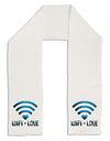 TooLoud Wifi Equals Love Adult Fleece 64&#x22; Scarf-TooLoud-White-One-Size-Adult-Davson Sales