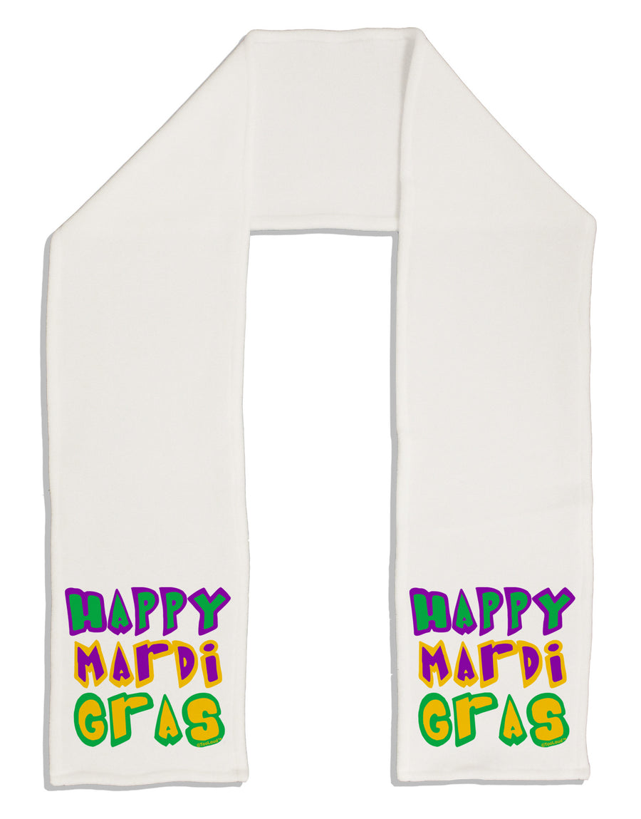 Happy Mardi Gras Text 2 Adult Fleece 64&#x22; Scarf-TooLoud-White-One-Size-Adult-Davson Sales