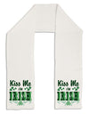 Kiss Me I'm Irish St Patricks Day Adult Fleece 64&#x22; Scarf-TooLoud-White-One-Size-Adult-Davson Sales