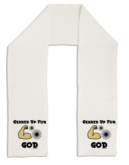 Geared Up For God Adult Fleece 64&#x22; Scarf by TooLoud-TooLoud-White-One-Size-Adult-Davson Sales