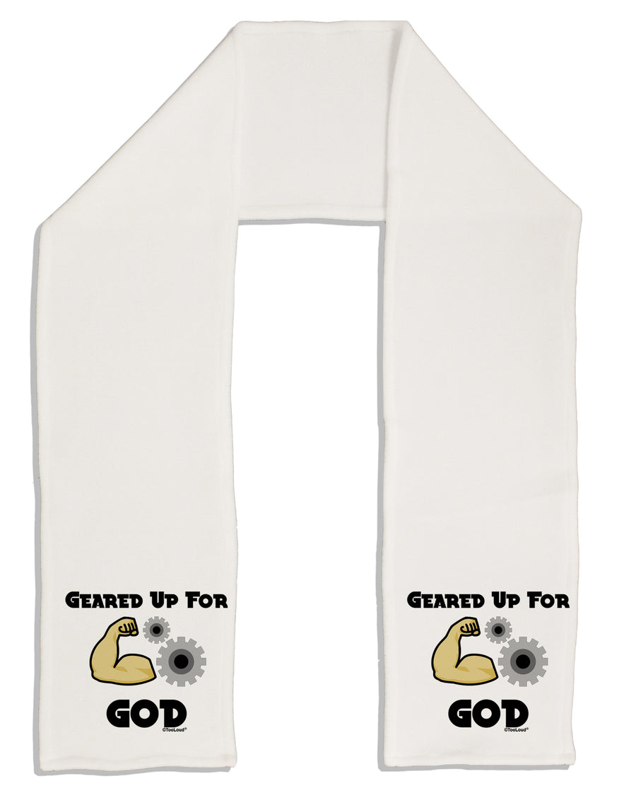 Geared Up For God Adult Fleece 64&#x22; Scarf by TooLoud-TooLoud-White-One-Size-Adult-Davson Sales