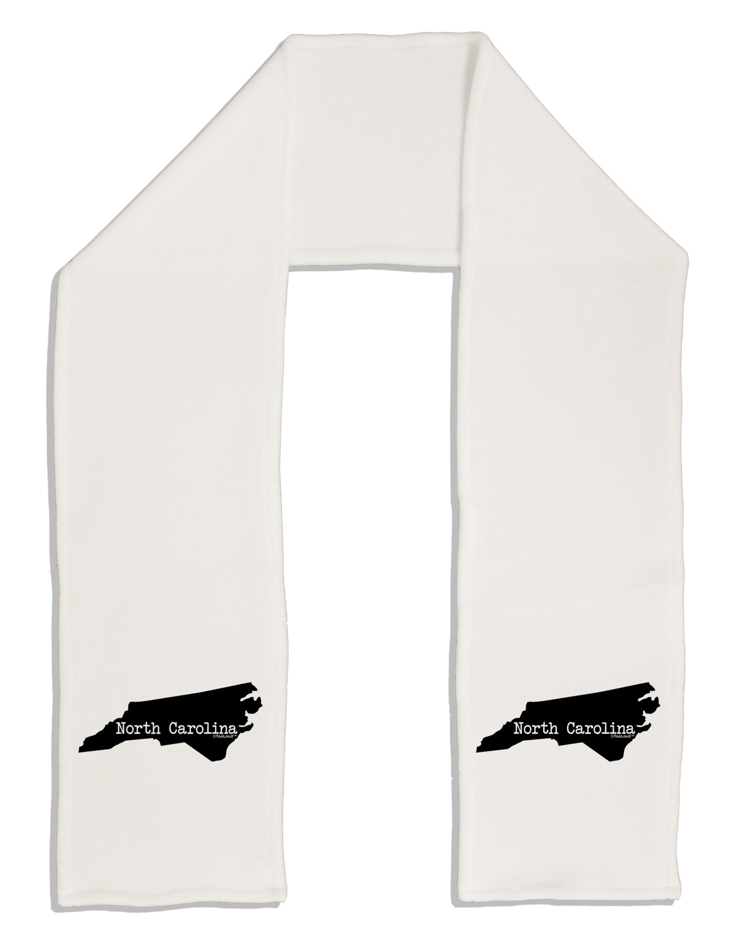 North Carolina - United States Shape Adult Fleece 64&#x22; Scarf by TooLoud-TooLoud-White-One-Size-Adult-Davson Sales