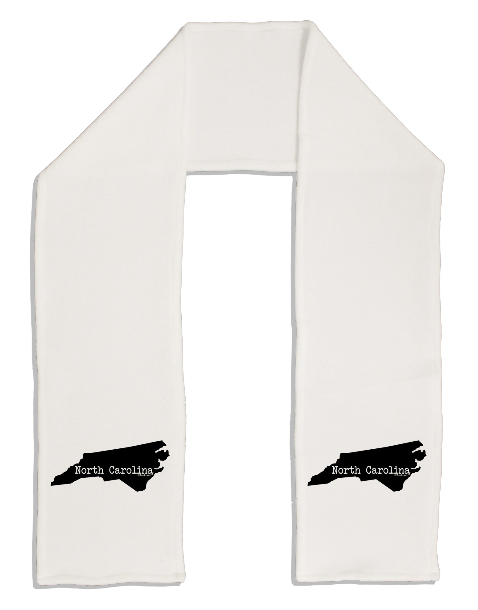 North Carolina - United States Shape Adult Fleece 64&#x22; Scarf by TooLoud-TooLoud-White-One-Size-Adult-Davson Sales