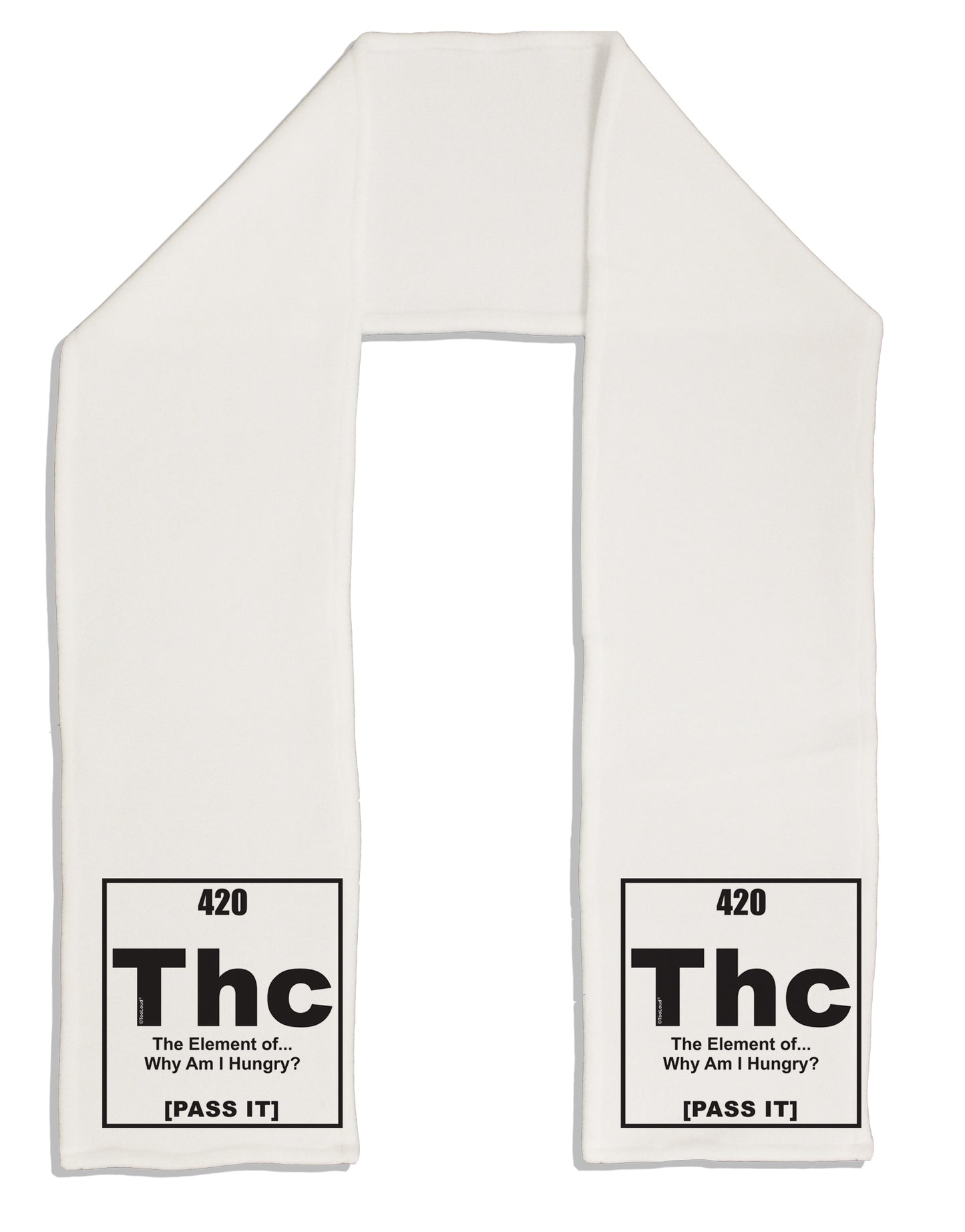 420 Element THC Funny Stoner Adult Fleece 64&#x22; Scarf by TooLoud-TooLoud-White-One-Size-Adult-Davson Sales