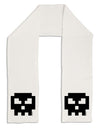 Retro 8-Bit Skull Adult Fleece 64&#x22; Scarf-TooLoud-White-One-Size-Adult-Davson Sales