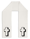 Simple Cross Design Black Distressed Adult Fleece 64&#x22; Scarf by TooLoud-TooLoud-White-One-Size-Adult-Davson Sales