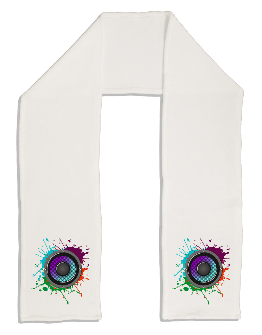 Paint Splatter Speaker Adult Fleece 64&#x22; Scarf-TooLoud-White-One-Size-Adult-Davson Sales