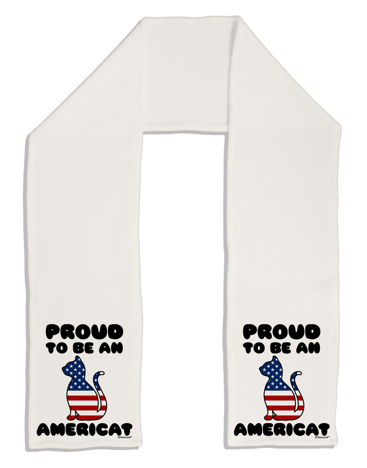 Proud to Be an Americat Adult Fleece 64&#x22; Scarf by TooLoud-TooLoud-White-One-Size-Adult-Davson Sales