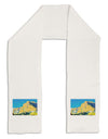 Colorado Snowy Mtns WaterColor Adult Fleece 64&#x22; Scarf-TooLoud-White-One-Size-Adult-Davson Sales