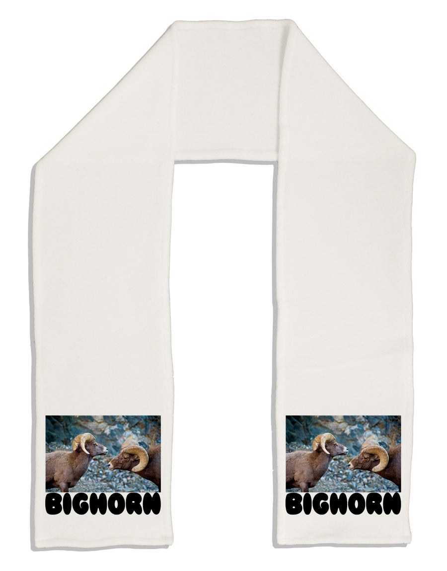 Two Bighorn Rams Text Adult Fleece 64&#x22; Scarf-TooLoud-White-One-Size-Adult-Davson Sales