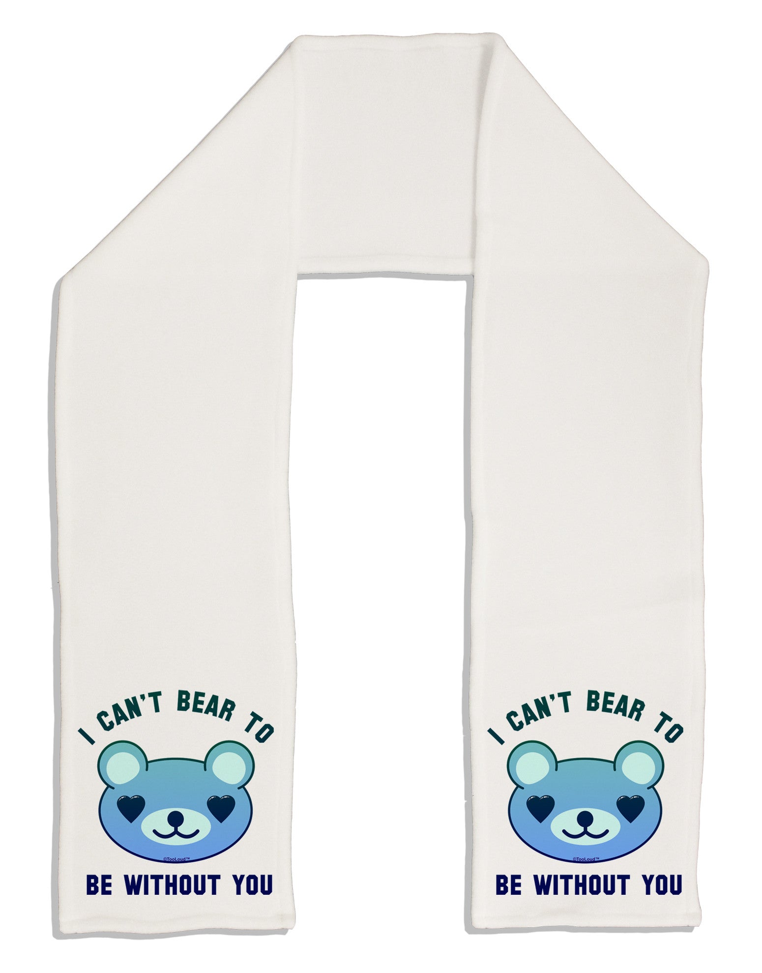 I Can't Bear to be Without You Blue Adult Fleece 64&#x22; Scarf by-TooLoud-White-One-Size-Adult-Davson Sales