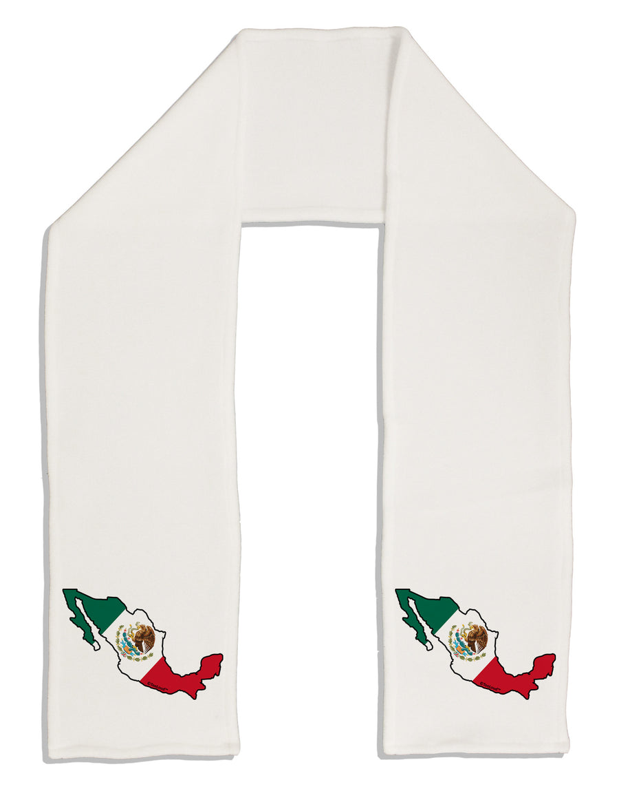 Mexico Outline - Mexican Flag Adult Fleece 64&#x22; Scarf by TooLoud-TooLoud-White-One-Size-Adult-Davson Sales