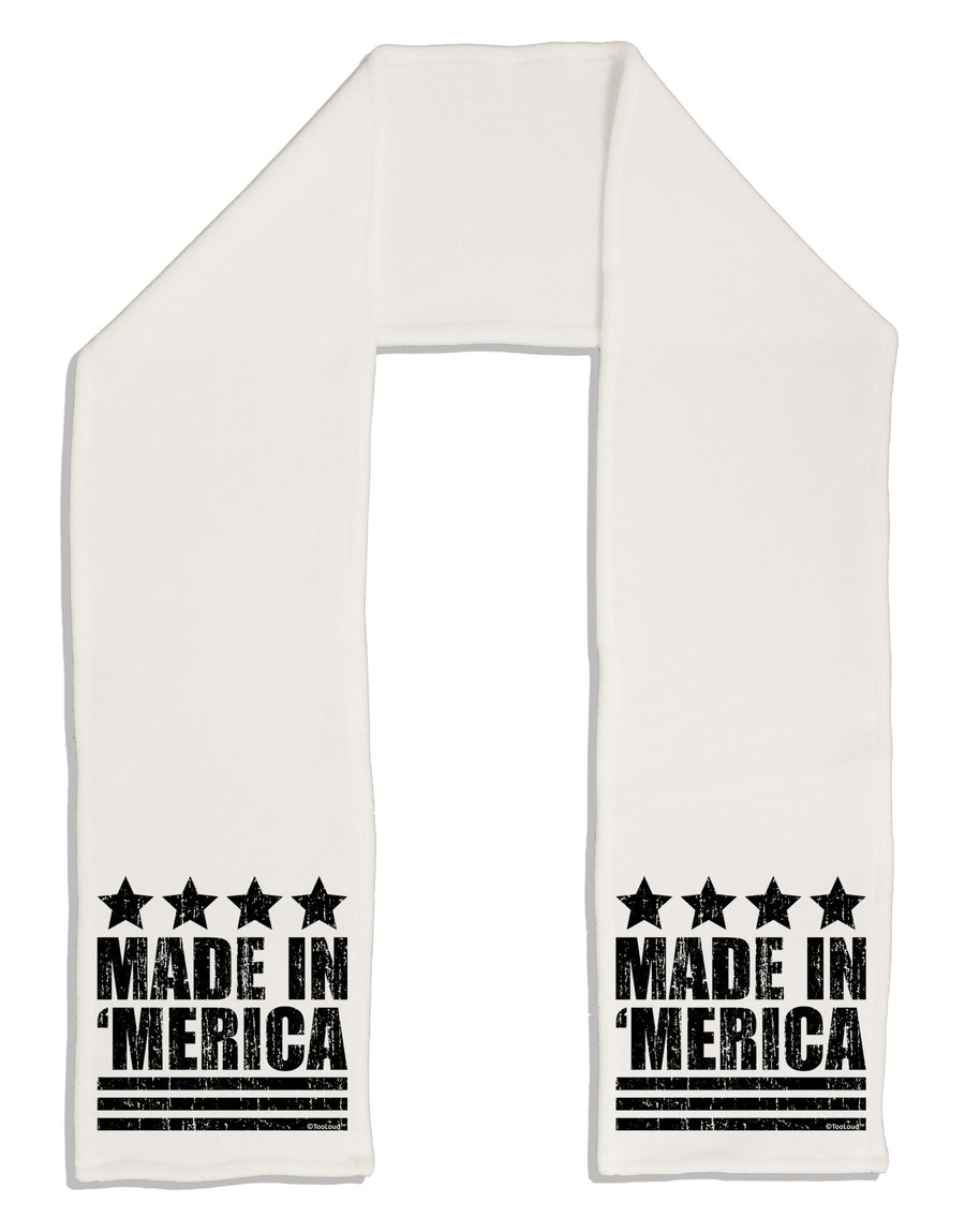 Made in Merica - Stars and Stripes Design Adult Fleece 64&#x22; Scarf-TooLoud-White-One-Size-Adult-Davson Sales